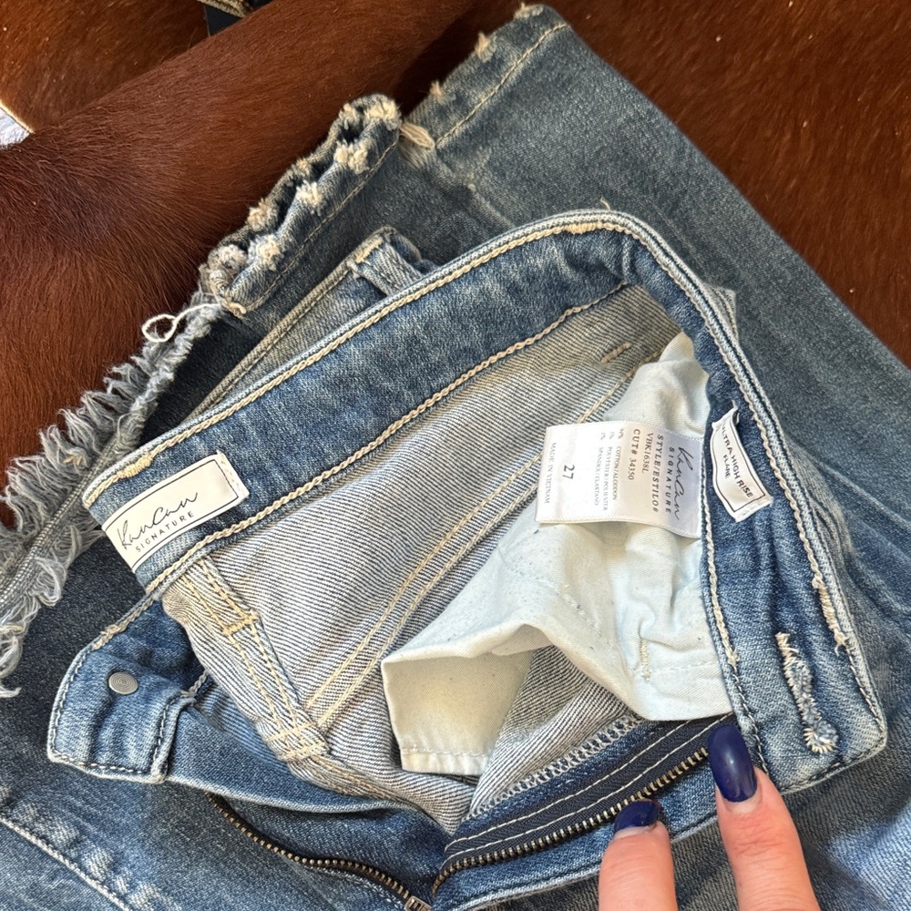 KanCan Blue Super Flare & Wide Leg Jeans - Picture 4 of 5